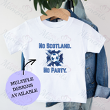No Scotland No Party Scotland Football T-shirt for World Cup - Various Sizes - Design 7