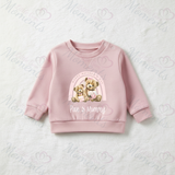 Personalised Happy Mother's Day Sweatshirt. Baby/Toddler Jumper - Teddy Rainbow Design