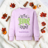 Little Terror Energy Sweatshirt | Halloween Toddler Matching Top | Kids Halloween Sweatshirt | Available In A Range Of Colours