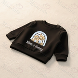 Personalised Happy Mother's Day Sweatshirt. Baby/Toddler Jumper - Teddy Rainbow Design