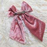 Personalised Christmas Velvet Hair Bow - Christmas Presents Design