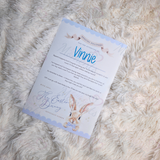 Personalised Kids Easter Bunny Letter for Easter Egg Hunt - Pink, Blue or Yellow
