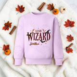 Little Wizard Sweatshirt | Halloween Toddler Sweater | Wizard Chief Main Little Mini Big Wording Options | Available In A Range Of Colours