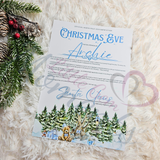 Personalised Christmas Eve Letter - Pink or Blue. Custom Kids Xmas Treat. Christmas Eve Box Fillers.