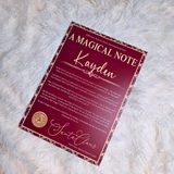 Personalised "A Magical Note" Tartan Santa Letter. Custom Christmas Eve Box Filler.