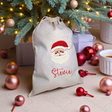 Personalised Christmas Santa Sack - Santa Claus Design. Premium Custom Xmas Gift Sack with Name