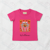Personalised Skeleton Trio Kids T-shirt | Halloween Toddler Top