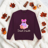 Dead Inside With Ghost Sweatshirt | Adult Halloween Sweater | Available In A Huge Range Of Colours