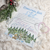 Personalised Christmas Eve Letter - Pink or Blue. Custom Kids Xmas Treat. Christmas Eve Box Fillers.