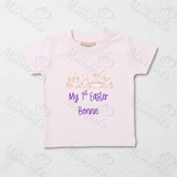 Personalised Baby "My 1st Easter" T-shirt - Easter Train Design