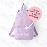 Personalised Kids Rainbow Mini Backpack