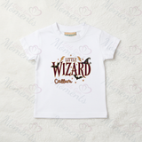 Personalised Little Wizard Kids T-shirt | Custom Halloween Toddler Top