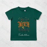 Personalised Mini Witch Energy Kids T-shirt | Halloween Toddler Top