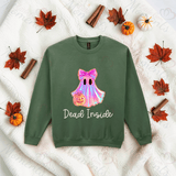 Dead Inside With Ghost Sweatshirt | Adult Halloween Sweater | Available In A Huge Range Of Colours