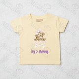 Personalised Our First Mother's Day 2026 T-shirt - Teddy Design - Pink or Blue