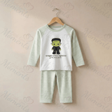 Personalised Mama's Little Monster Pyjamas | Custom Name Halloween PJ Set | Kids Halloween Nightwear