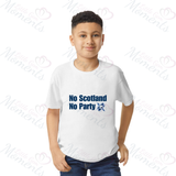 No Scotland No Party Scotland Football T-shirt for World Cup - Various Sizes