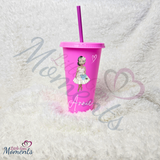 Personalised Bride Cold Cup with Lid and Straw. Custom Reusable 24oz Tumbler. Wedding Gift | Bridal Party | Hen Weekend