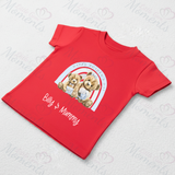Personalised Happy Mother's Day T-shirt - Teddy Rainbow Design - Pink or Blue