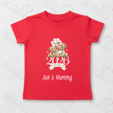 Personalised Our First Mother's Day 2026 T-shirt - Teddy Design - Pink or Blue