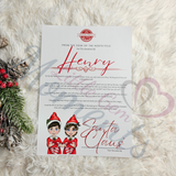 Personalised Elf Arrival Letter for December 1st - Boy & Girl Elf