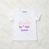 Personalised Baby "My 1st Easter" T-shirt - Easter Train Design