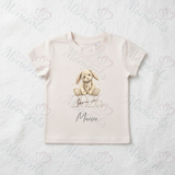 Personalised Born In 2026 Organic Cotton Baby Tee: Born In 2026 Bunny Design