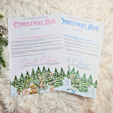 Personalised Christmas Eve Letter - Pink or Blue. Custom Kids Xmas Treat. Christmas Eve Box Fillers.