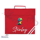 Personalised Cheeky Dinosaur School Book Bag