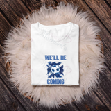 Personalised "We'll Be Coming" Scotland Football T-shirt for World Cup - All Sizes - Flag Design
