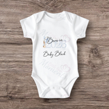 Personalised Born In 2026 Baby Bodysuit. Custom Baby Vest - Pink or Blue Bunny Design