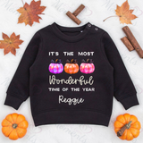 Most Wonderful Time Of The Year Larkwood Sweatshirt | Halloween Toddler Top