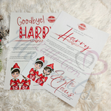 Personalised Elf Arrival & Goodbye Letter Set