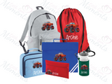 Personalised Mega Back To School Essentials Bundle - Embroidery Style Monster Truck
