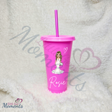 Personalised Bride Cold Cup with Lid and Straw. Custom Reusable 24oz Tumbler. Wedding Gift | Bridal Party | Hen Weekend