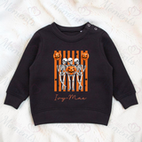 Personalised Skeleton Trio Kids Sweatshirt | Custom Halloween Toddler Top