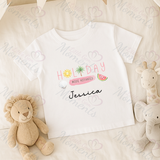 Personalised "Holiday Mode Activated" T-shirt. Custom Airport Outfit