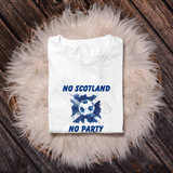 No Scotland No Party Scotland Football T-shirt for World Cup - Various Sizes - Design 4