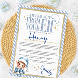 Personalised Elf Arrival Letter for December 1st - Blue Design