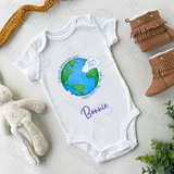 Personalised Best Daddy In The World Bodysuit. Custom Cute Father's Day Baby Vest