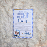 Personalised Elf Arrival Letter for December 1st - Blue Design