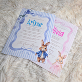 Personalised Kids Easter Bunny Letter for Easter Egg Hunt - Pink or Blue Design