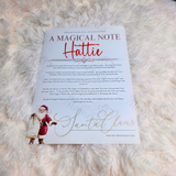 Personalised "A Magical Note" Christmas Letter from Santa. Custom Xmas Santa Letter.