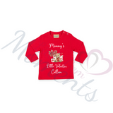 Personalised Mummy's Little Valentine Long Sleeved Top - Baby and Toddler - Teddy Bear Design