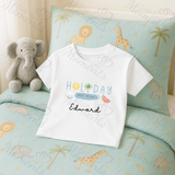 Personalised "Holiday Mode Activated" T-shirt. Custom Airport Outfit