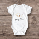 Personalised Born In 2026 Baby Bodysuit. Custom Baby Vest - Farm Animal Design