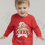 Personalised Our 1st Mother's Day Long Sleeved Top - Baby and Toddler - Teddy Bear Design