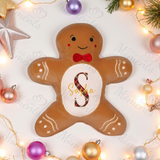 Personalised Gingerbread Man Plush. Custom Mumbles Christmas Teddy