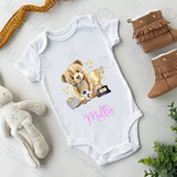 Personalised World's Best Daddy Baby Bodysuit. Custom Cute Father's Day Baby Vest.