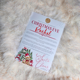 Personalised Christmas Eve Santa Letter - Candy Cane Lane Red Design. Custom Kids Christmas Eve Box Filler.